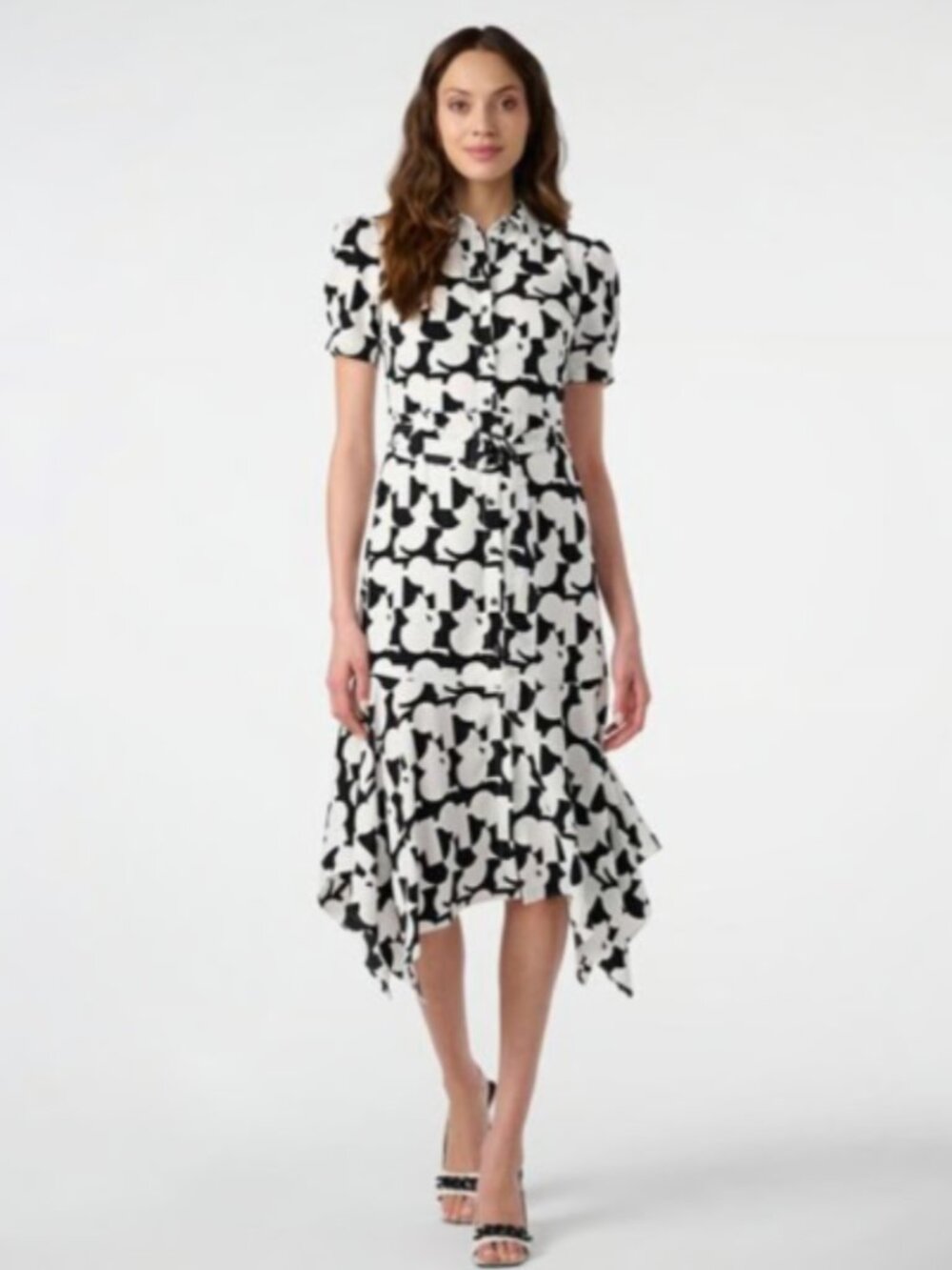 Karl Lagerfeld Asymmetric Hem Midi Dress Size 0